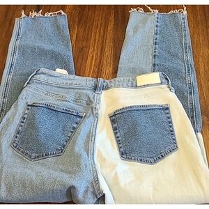 Hollister Color-Block Cropped Jeans